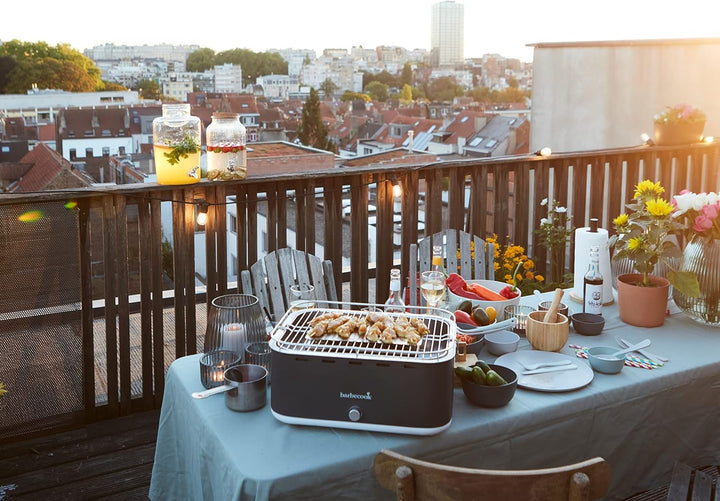 Barbecook Rauchfreier Holzkohlegrill Tischgrill mit Tragetasche geeignet für Balkon als Outdoor Camp