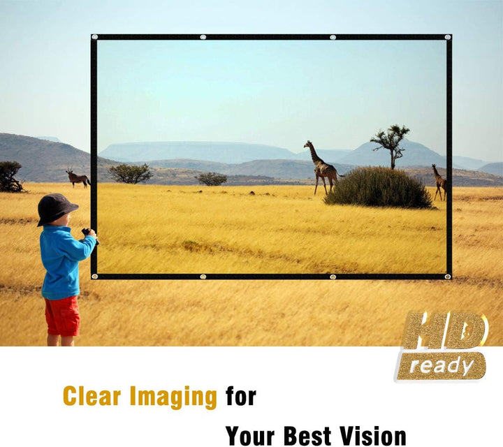 Projection Screen 100 Inch Portable Projection Screen with 16:9 HD 4K Screen for Home Theater Home T