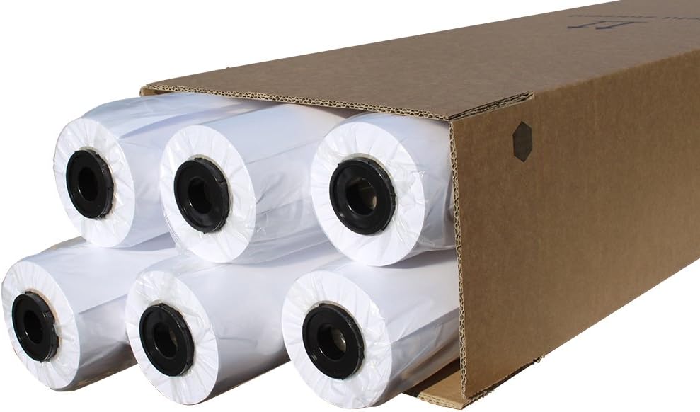 CABRO 501067-50 Qualitäts-Plotterpapier, 6 Rollen, 80 g, 1067 mm x 50 m, Ideal für Pläne, Cad-Skizze