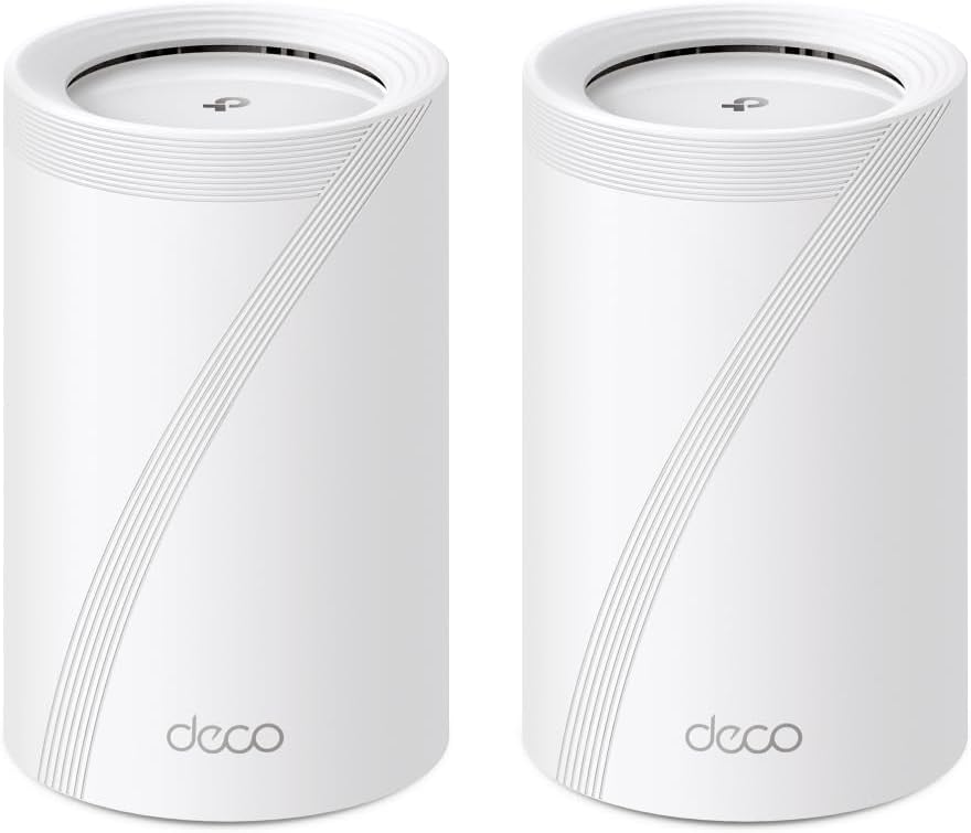 TP-Link Deco BE65 WiFi 7 Mesh WLAN Set (2er-Pack), BE9300 Tri-Band Router und Repeater (6 GHz, 2.5 G