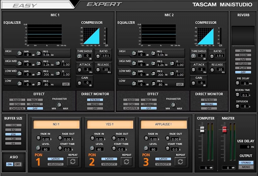 Tascam MiNiSTUDIO Creator US-42B – USB-Audio-Interface für Streaming, Podcasting, Personal Broadcast