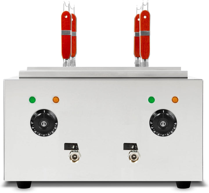 VERTES Gastro Nudelkocher Pastakocher Teigwarenkocher aus Edelstahl, Elektrisch, 2x 1700 Watt, 2 sep