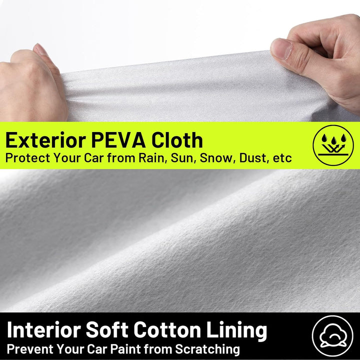 Favoto Autoschutzhülle Autoplane Winter Auto Abdeckung - UV-Schutz Staubdicht Kratzfest Windfesten S