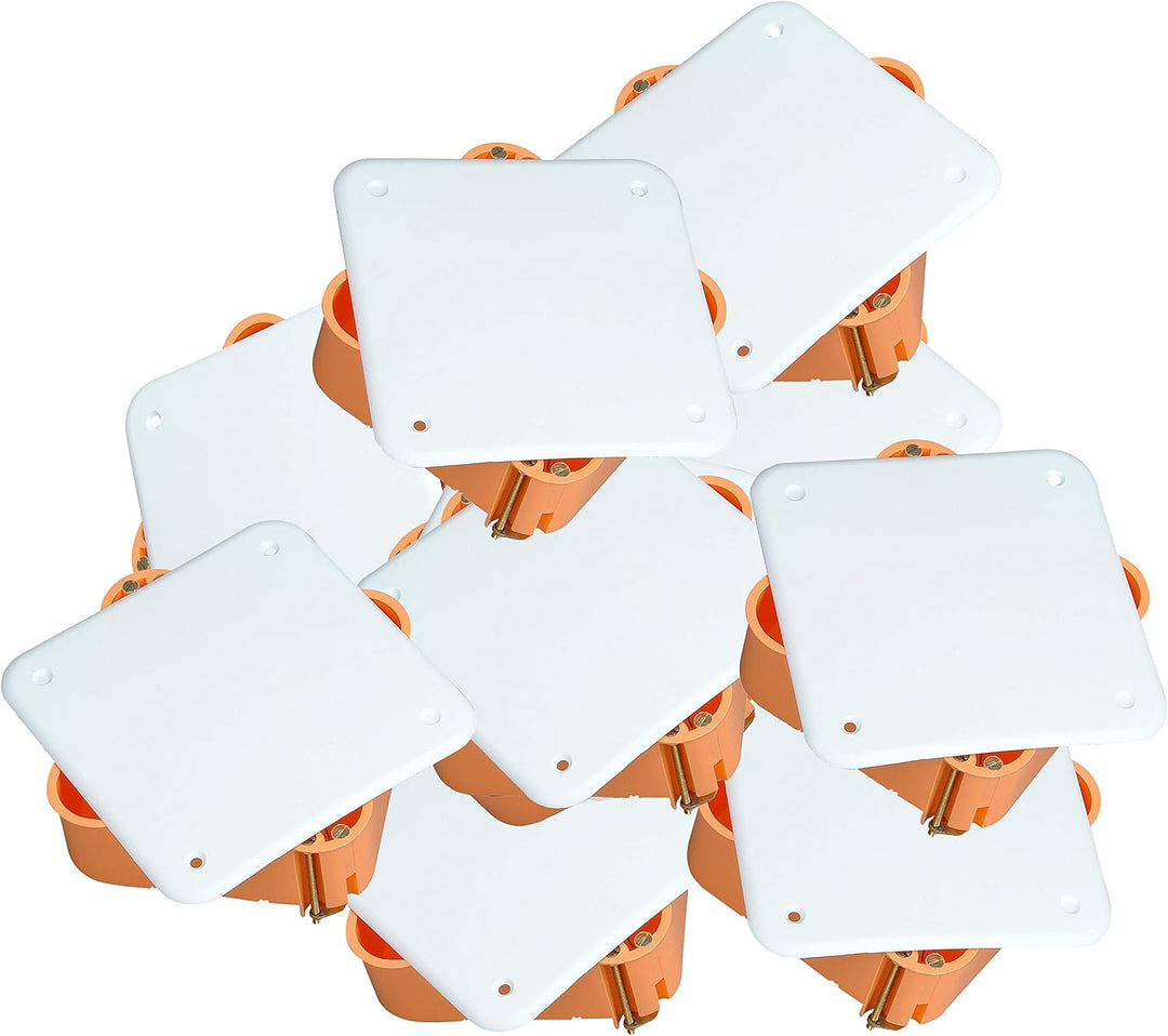 Kopp 10er Set Hohlwand Abzweigkasten für den Trockenraum, 107 x 107 x 50 mm, Verbindungsdose mit Dec