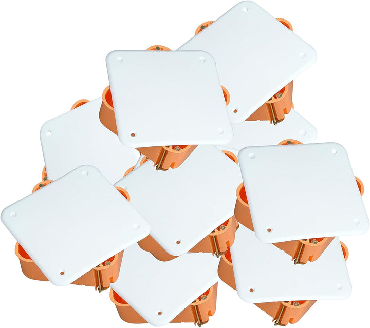 Kopp 10er Set Hohlwand Abzweigkasten für den Trockenraum, 107 x 107 x 50 mm, Verbindungsdose mit Dec