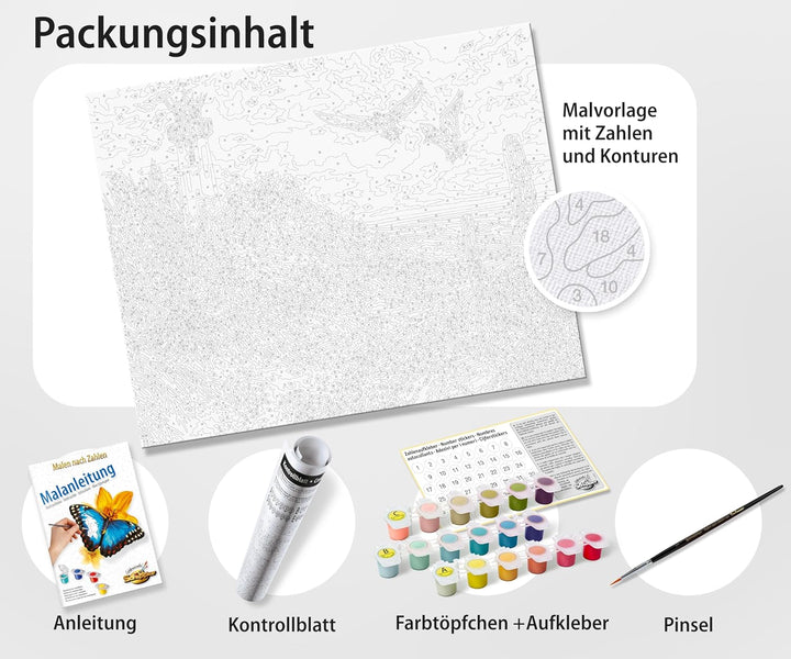 Schipper 609130773 Malen nach Zahlen - Blumenstrauss mit Kirschen - Bilder malen für Erwachsene, ink