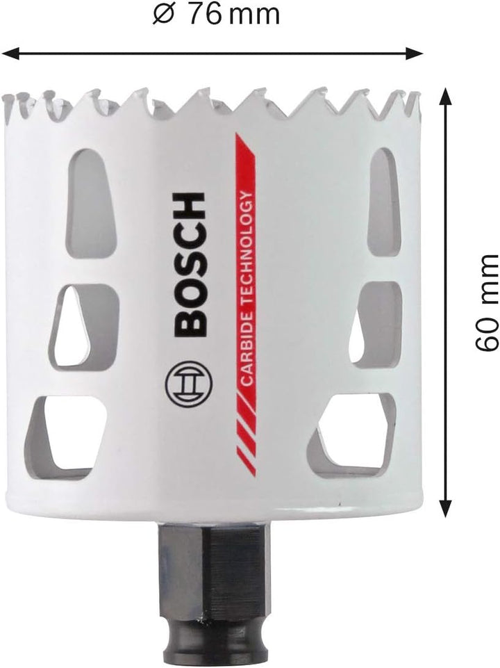 Bosch Accessories Carbide Lochsäge Endurance for Heavy Duty (Ø 76 mm, Zubehör Bohrmaschine), Ø 76 mm