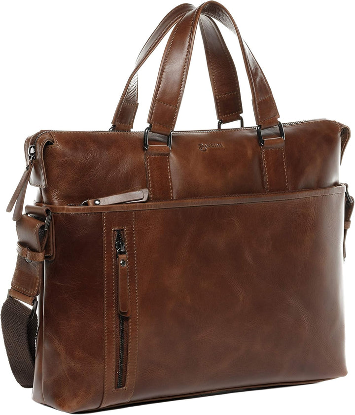 BACCINI Laptoptasche LEANDRO aus Premium Leder I Business-Tasche gross für Herren 15 Zoll extra Lapt