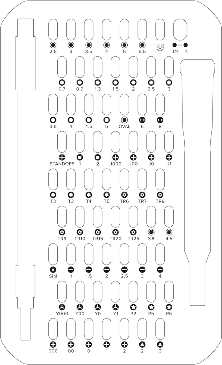 iFixit Mako Precision Bit Set, Bit-Kit mit 64 Bits (4 mm) und Präzisions-Schraubendreher für die Rep