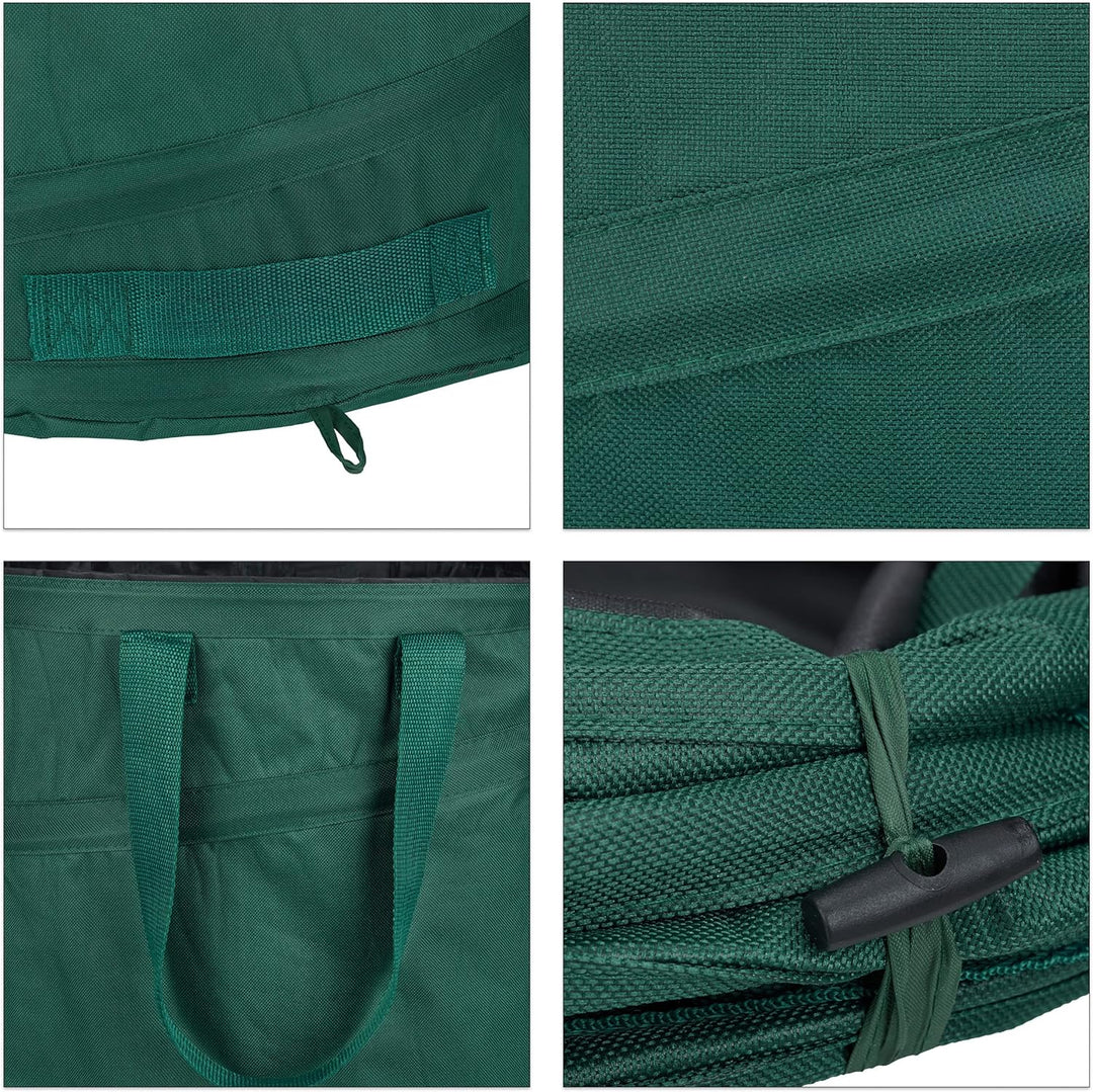 Relaxdays Laubsack selbstaufstellend, 3er Set, 90 Liter, Pop Up Gartensack, 3 Griffe, UV-beständig,