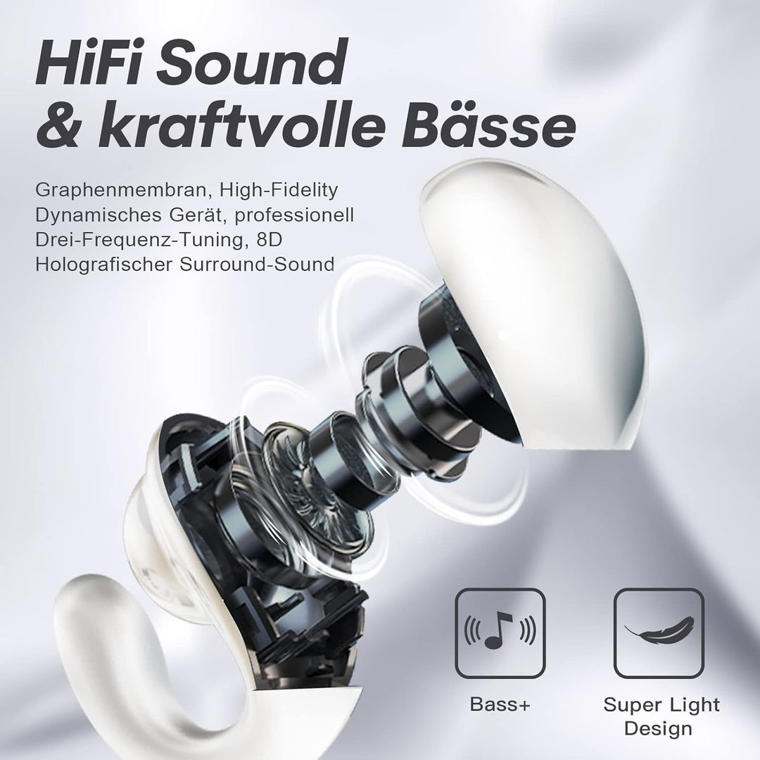 Open Ear Kopfhörer kabellos Bluetooth Luftleitung Knochenschall Sportkopfhörer Wireless Ear Clip Bon