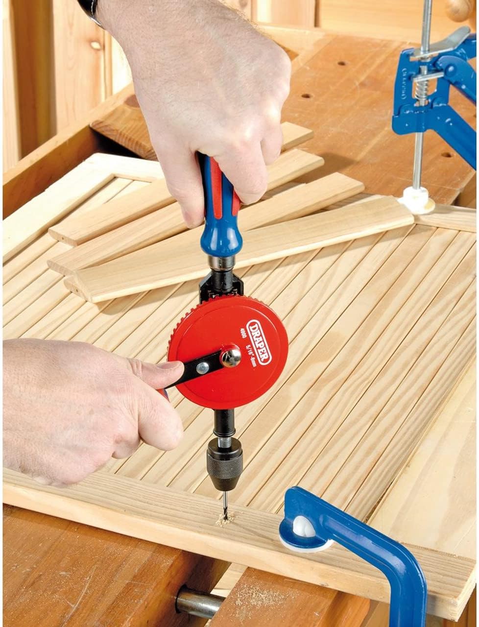 Draper 13838 Doppel-Ritzel Handbohrer, 8 mm, 3/8-Zoll Bohrfutter