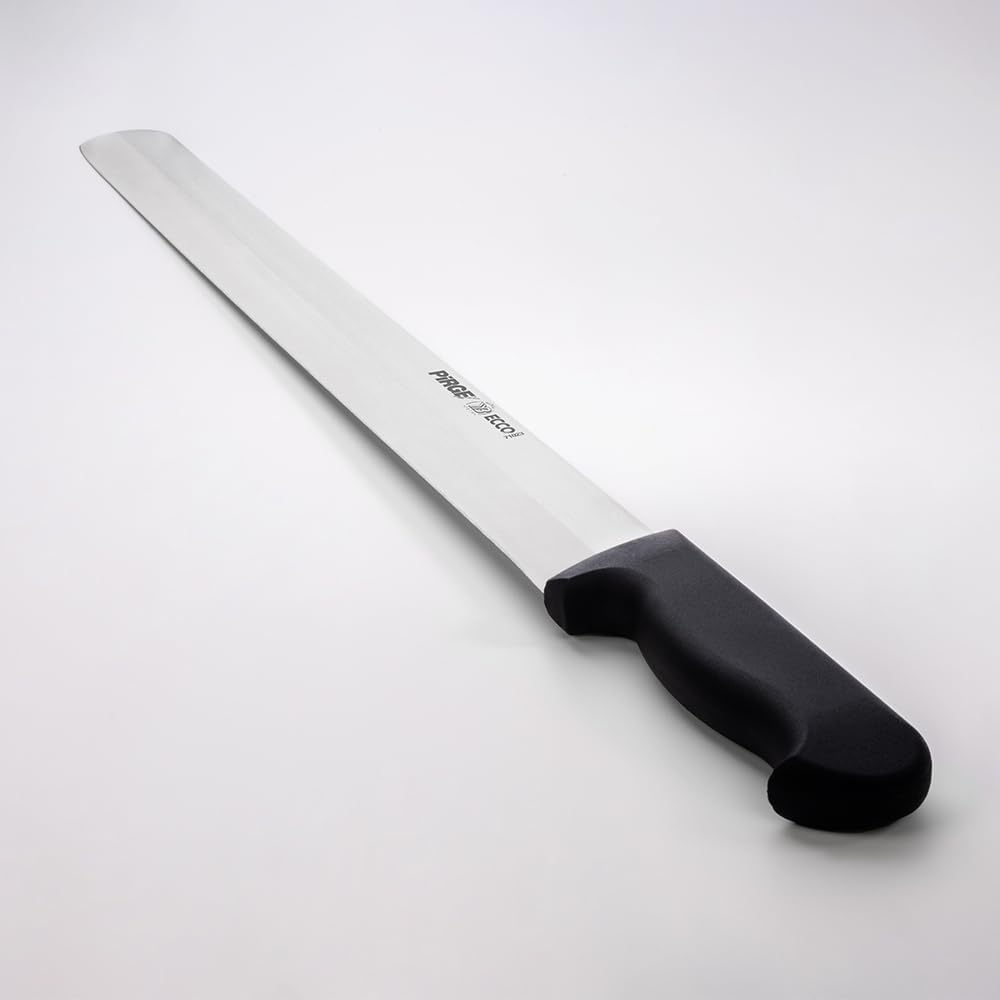 Pirge Ecco Dönermesser 50 cm Schwarz Harter Stahl - Aufschnittmesser - Schärfstes Döner Langmesser -