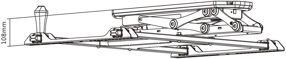 MultiBRACKETS - Motor Ceiling Mount Large - Deckenhalterung mit Motor, Fernbedienung mit Funkfrequen