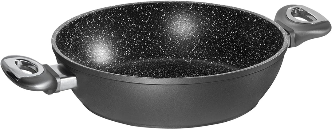 STONELINE® Gourmundo Made in Germany Servierpfanne 24 cm, auch für öl- und fettfreies Braten, Kratzf