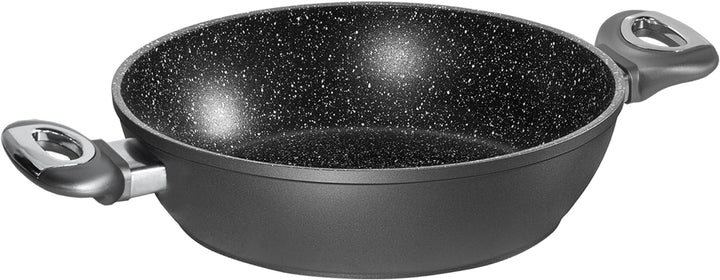 STONELINE® Gourmundo Made in Germany Servierpfanne 24 cm, auch für öl- und fettfreies Braten, Kratzf