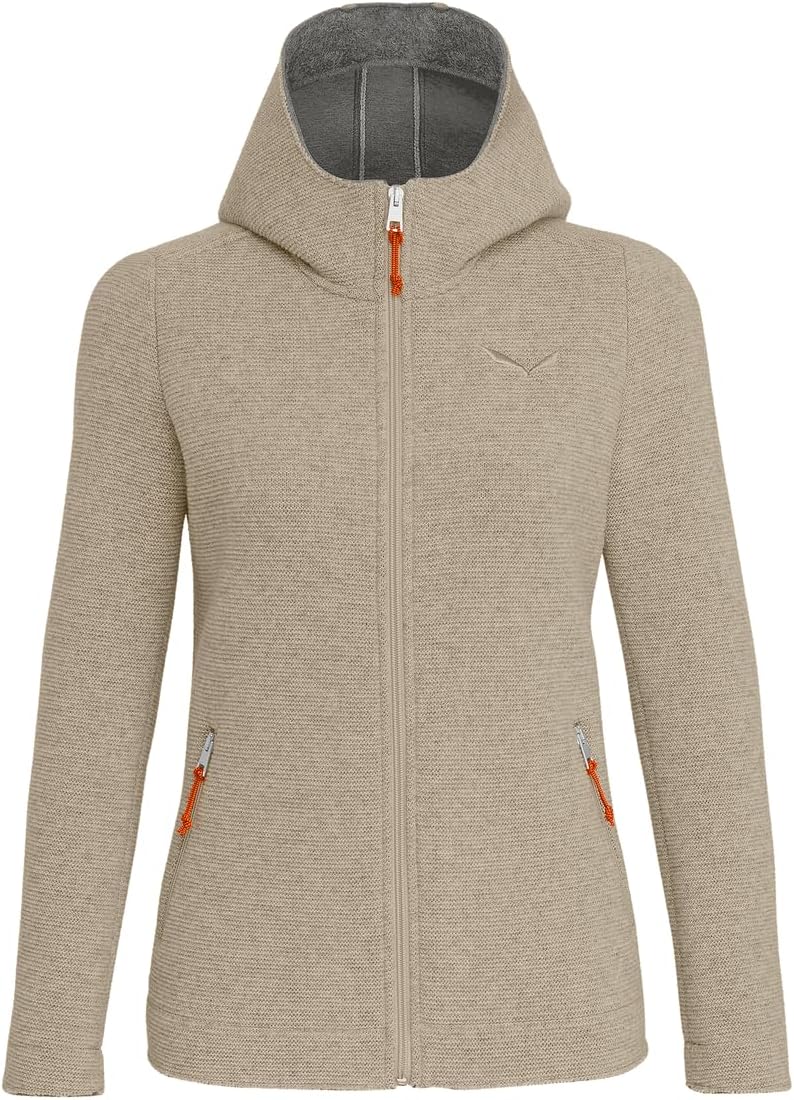 Salewa Women Sarner Full-Zip Hoody Jacke Softshelljacke Strickjacke 42 oatmeal, 42 oatmeal