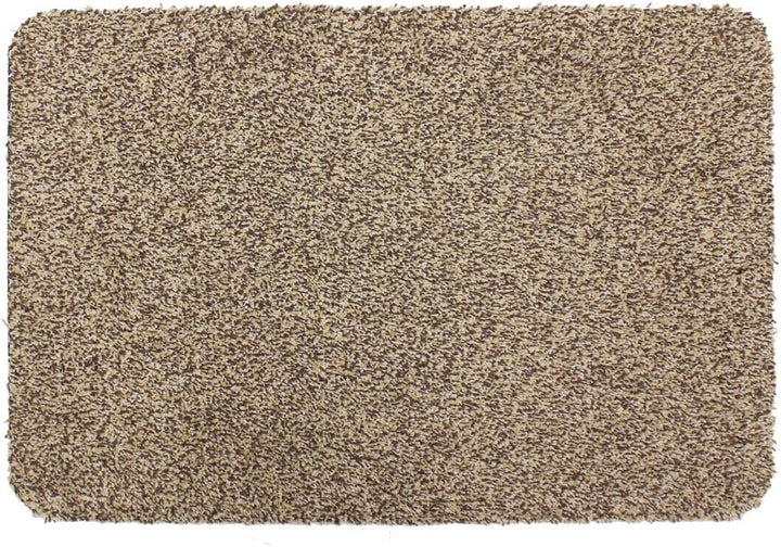 JVL Tanami Fussmatte, maschinenwaschbar, Baumwolle/Polyester/Gummi/Mikrofaser, beige, 50 x 75 cm Bei