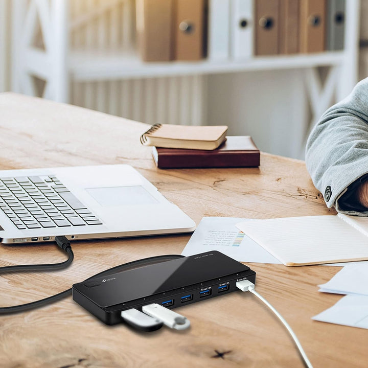 TP-Link UH700 7-Port USB 3.0 HUB inklusive Netzadapter und USB 3.0 Kabel, bis zu 5 Gbit/s, Hot Swapp