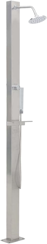 vidaXL Gartendusche Edelstahl Gerade