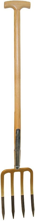 Kerbl 29127 Profi - Spatengabel 4 zinken lackiertem Eschen-T-Stiel, 27 x 18 cm