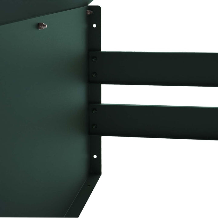 Mähroboter-Garage HWC-L43, Dach Unterstand für Rasenmäher, Metall 40x59x69cm - grün, Grün