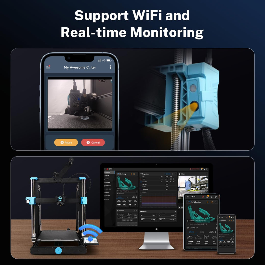 Sovol SV06 Plus ACE 3D-Drucker Open Source, 500 mm/s Schnelles Drucken, vollautomatische Nivellierun