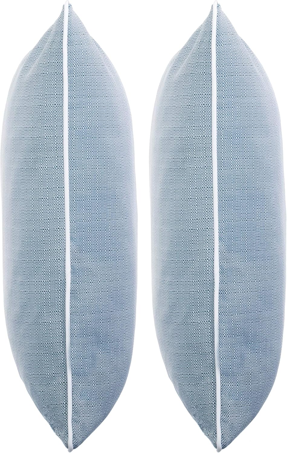 Brandsseller 2er Set Outdoor Kissen 45x45 cm – Wetterfeste Zierkissen mit Paspel in Walzoptik – Wass