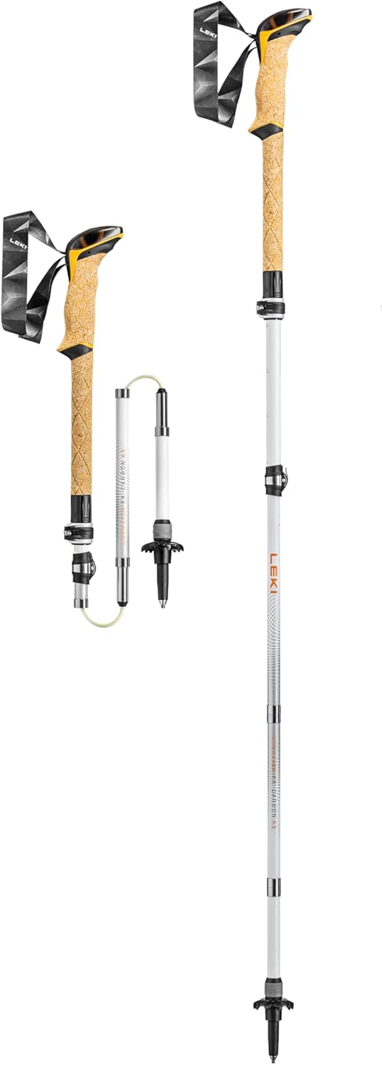 LEKI Cressida FX Carbon AS Stöcke white-mango-silver 100 - 120 cm, white-mango-silver 100 - 120 cm