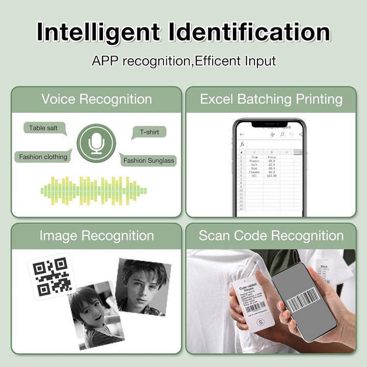 NIIMBOT B21 Bluetooth Etikettendrucker, Beschriftungsgerät Selbstklebend Kompatibel Mit IOS Android,