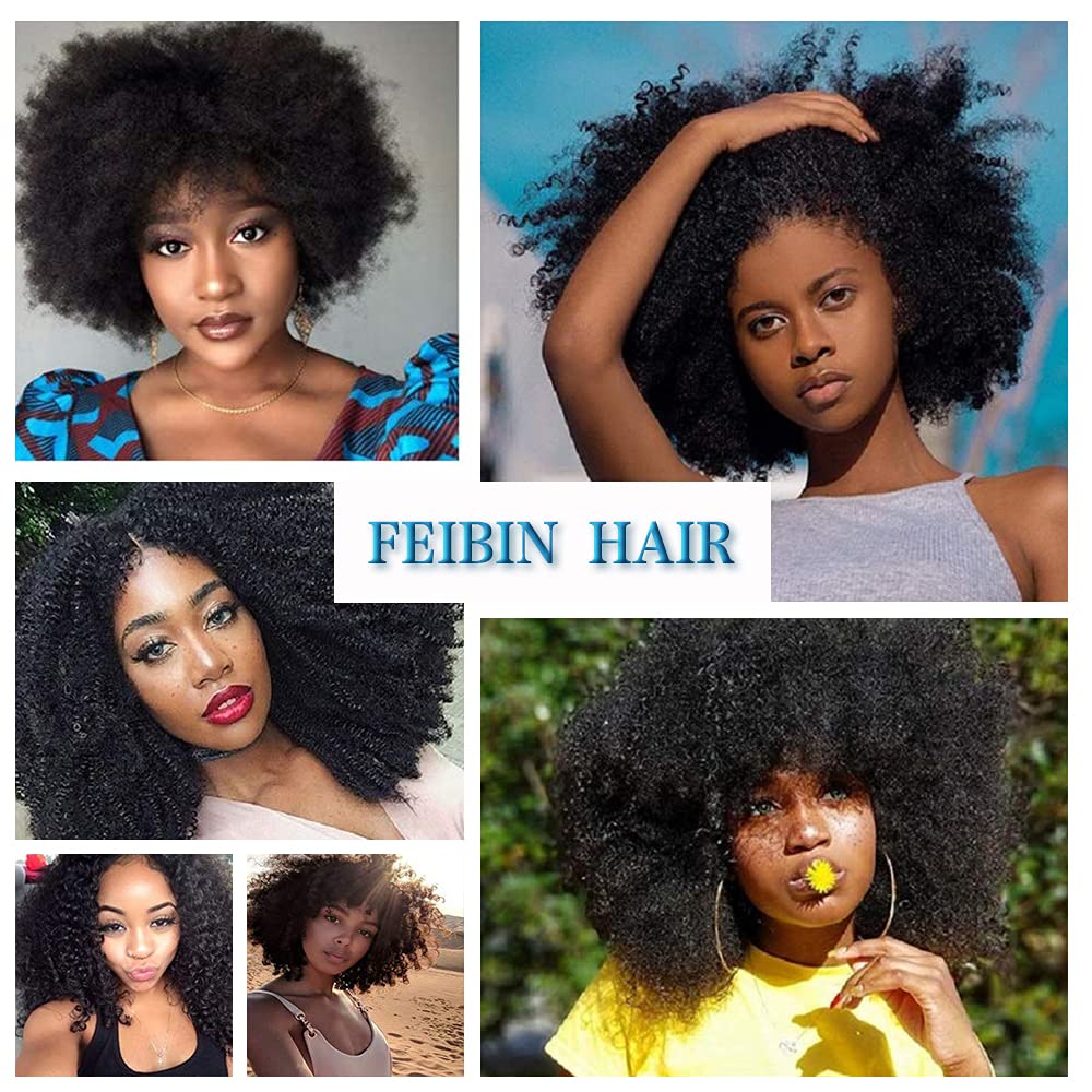 Afro Kinkys Curly Remy Human Hair Weave 3 Bundles Wefts 4B 4C Unprocessed Brazilian Virgin Hair Exte