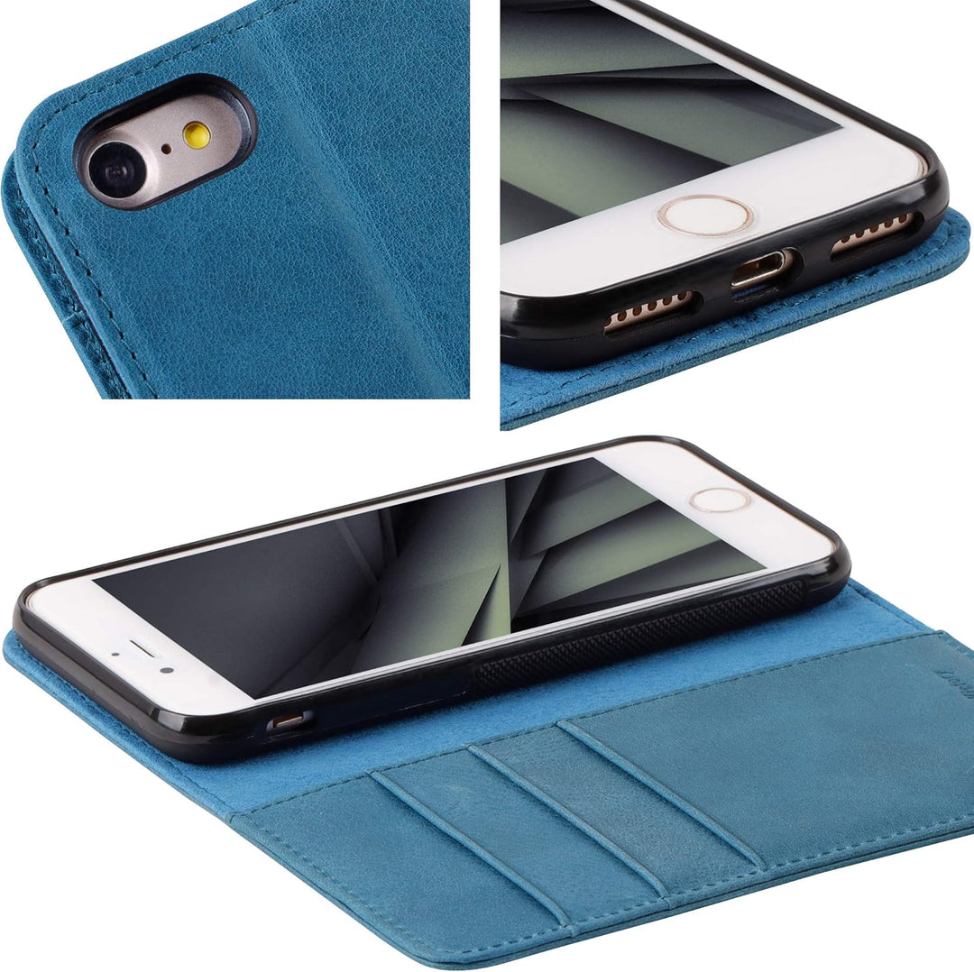 VISOUL iPhone SE 2022/2020 Hülle, iPhone 8/7 Handyhülle,Stossfeste Schutzhülle [Erstklassiges Rindsl