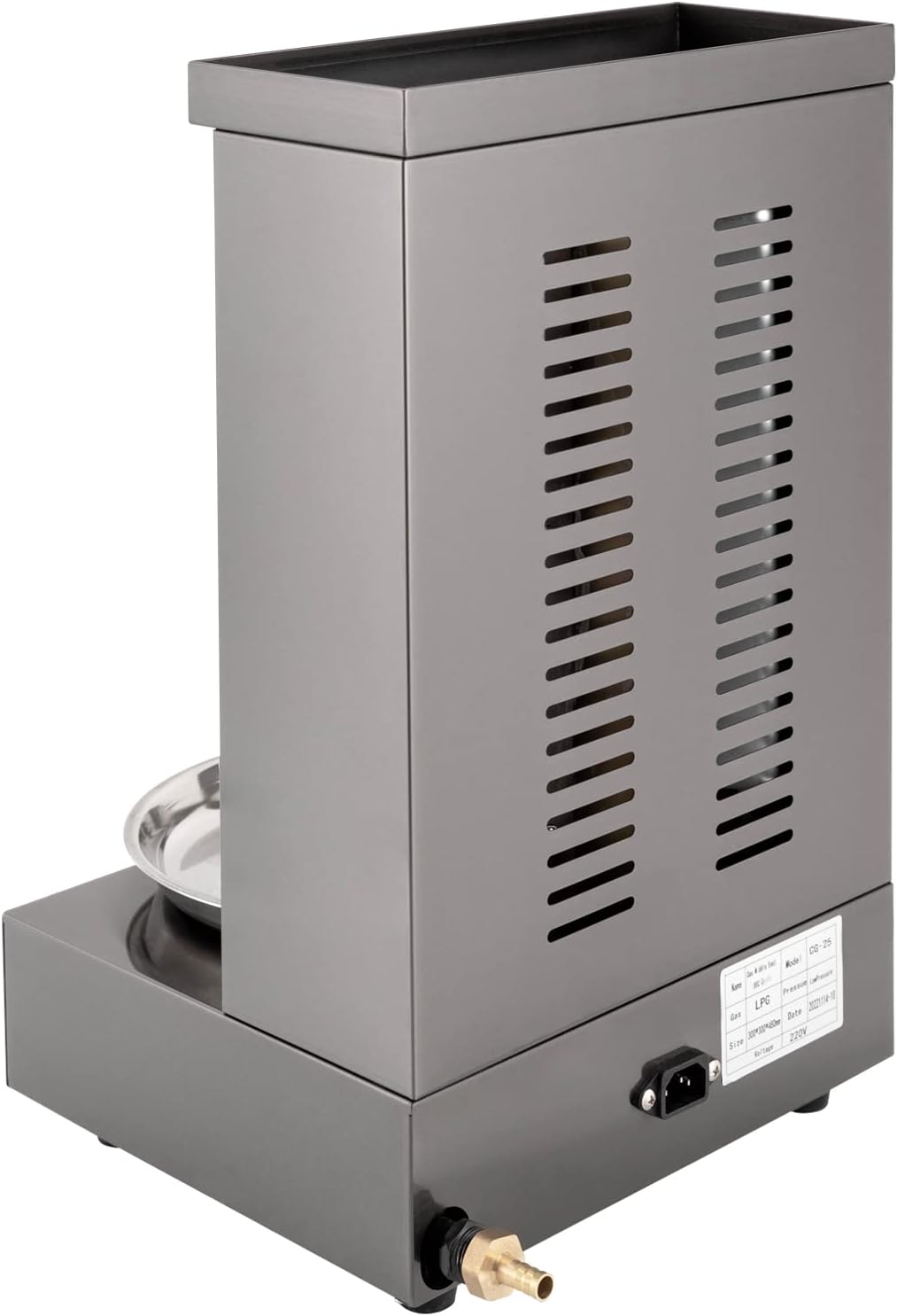 Dönergrill, 3000W Gas-Vertikal Drehspiess Grill, Gyros Grill mit 2 Brennern, Dönergrill für Zuhause,