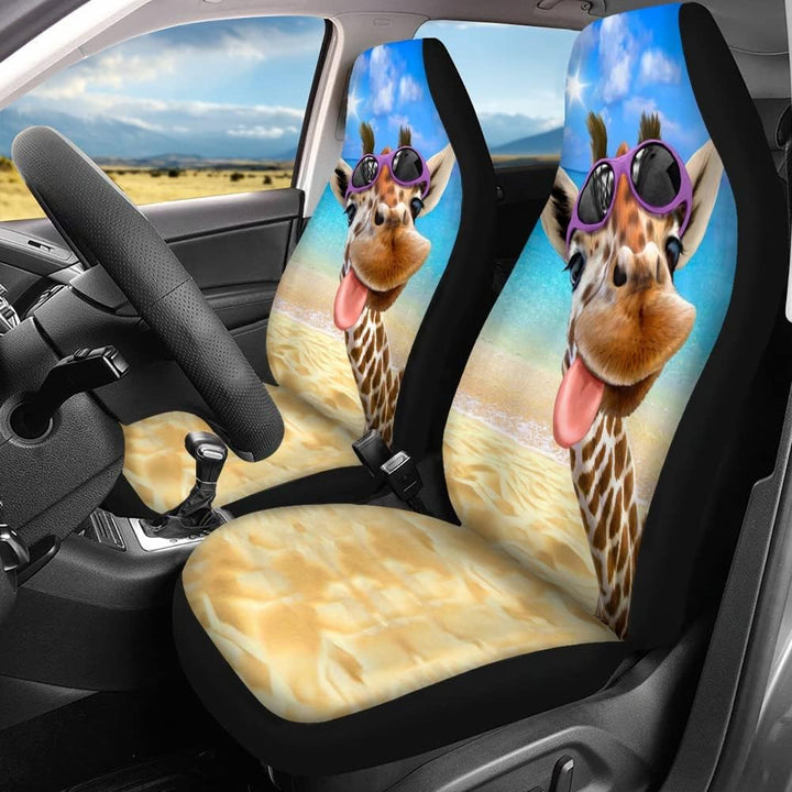 Chaqlin Universelle Auto-Vordersitzbezüge und Rücksitzschoner für teilbare Bank, Autozubehör, je 2 S