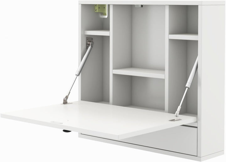 GIANTEX Wandklapptisch Wandtisch klappbar, Klapptisch Wandschreibtisch Holz mit Ablagefächern & Schu