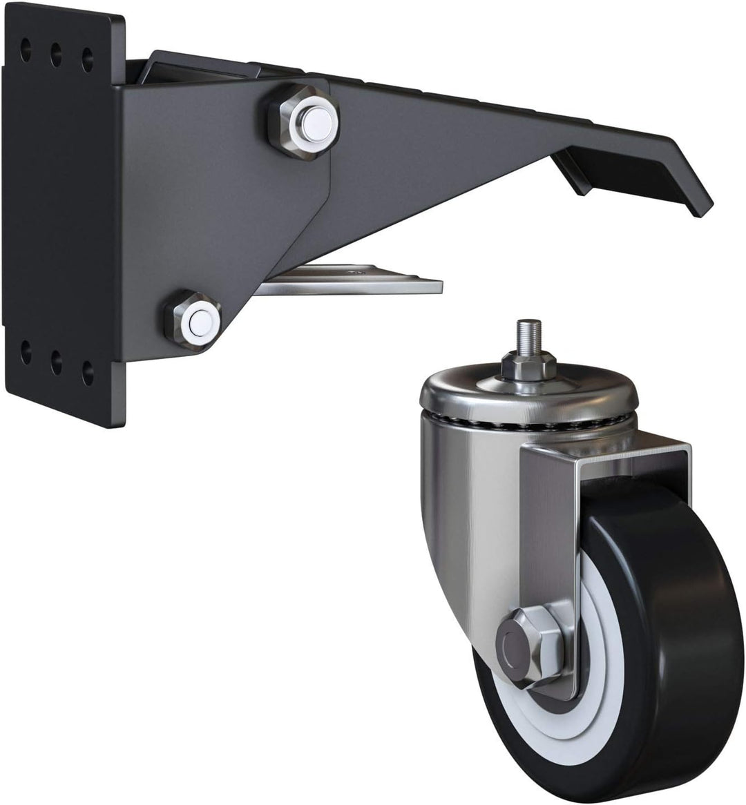 GBL - 4 Werkbank Rollen - Heberollen für Werkbank - Lenkrollen mit Bremse 225KG - Stahlblech Möbelro