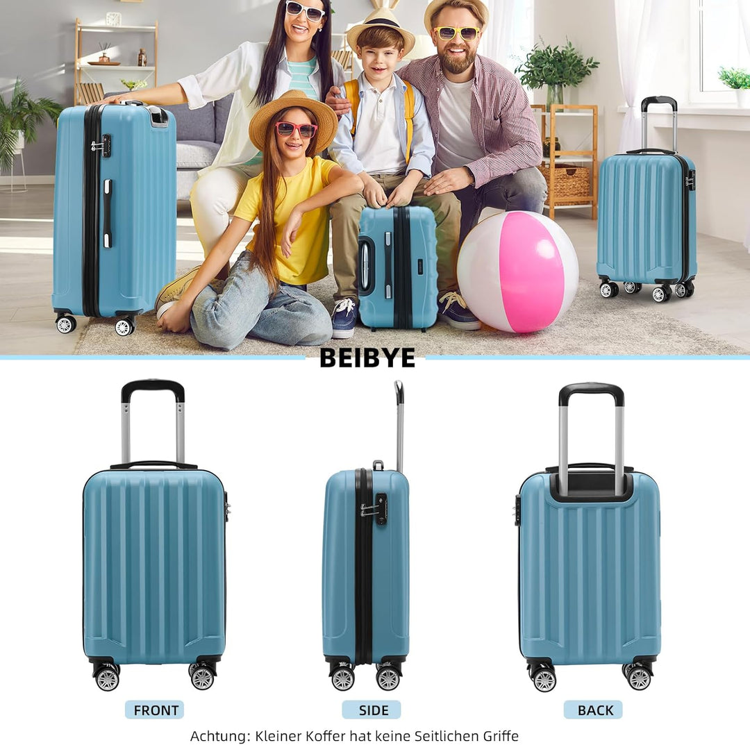 BEIBYE TSA-Schloss 2080 Hangepäck Zwillingsrollen neu Reisekoffer Koffer Trolley Hartschale Set-XL-L