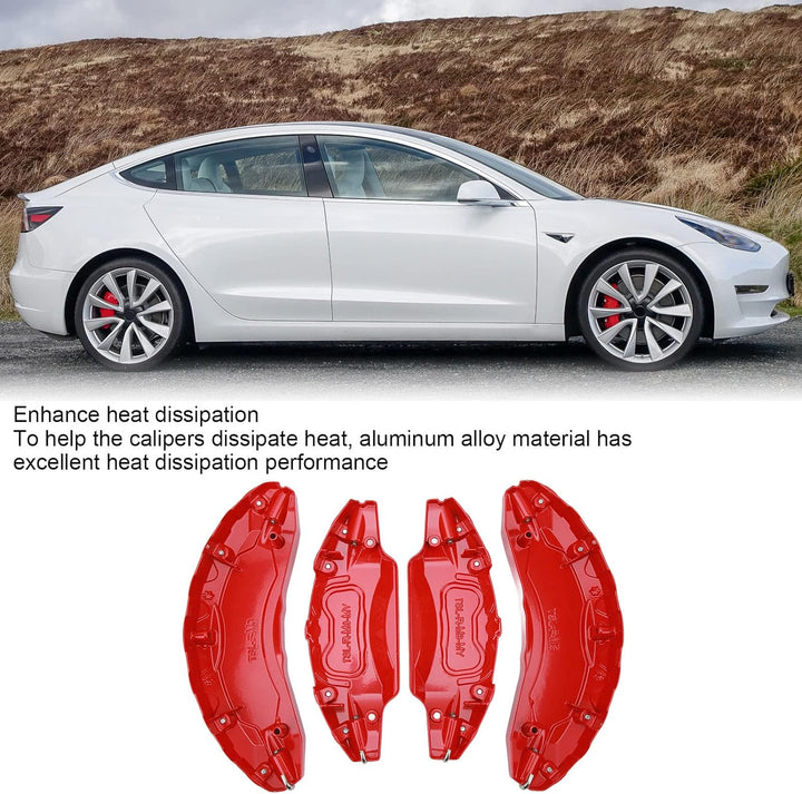 Aluminium-Bremssattelabdeckungen für Tesla Model 3, 4er-Set – Sportlicher und Modischer Ersatz für 1