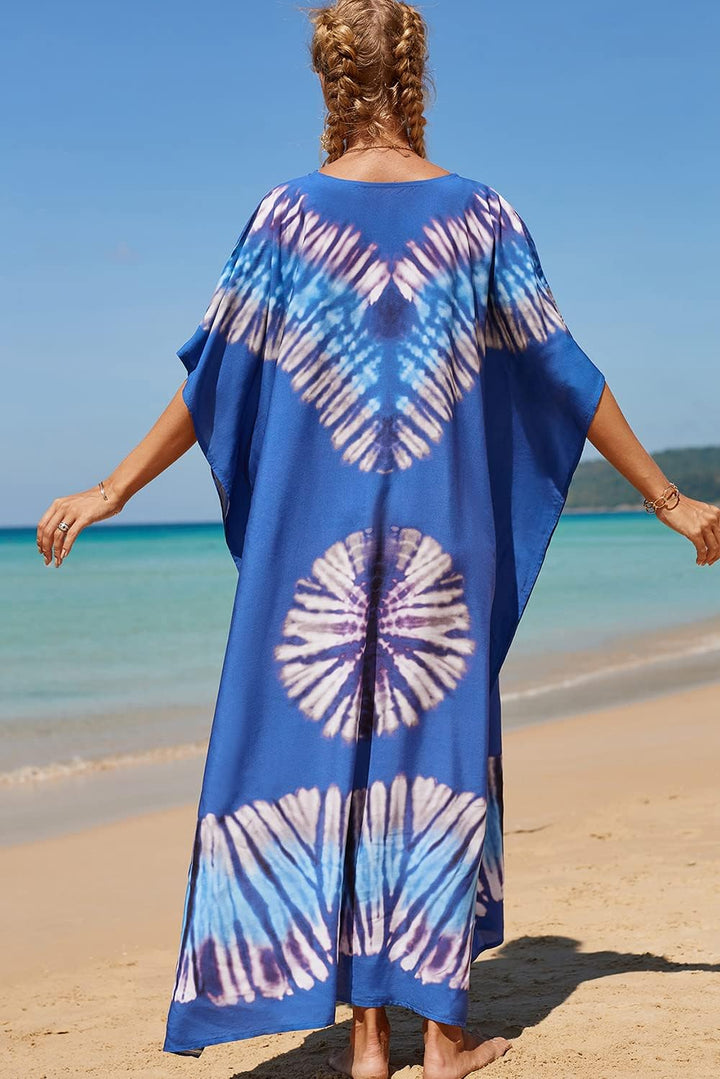 YouKD Damen Lang Kaftan Bohemian Beach Badeanzug Cover Up Kleid Plus Size Robe