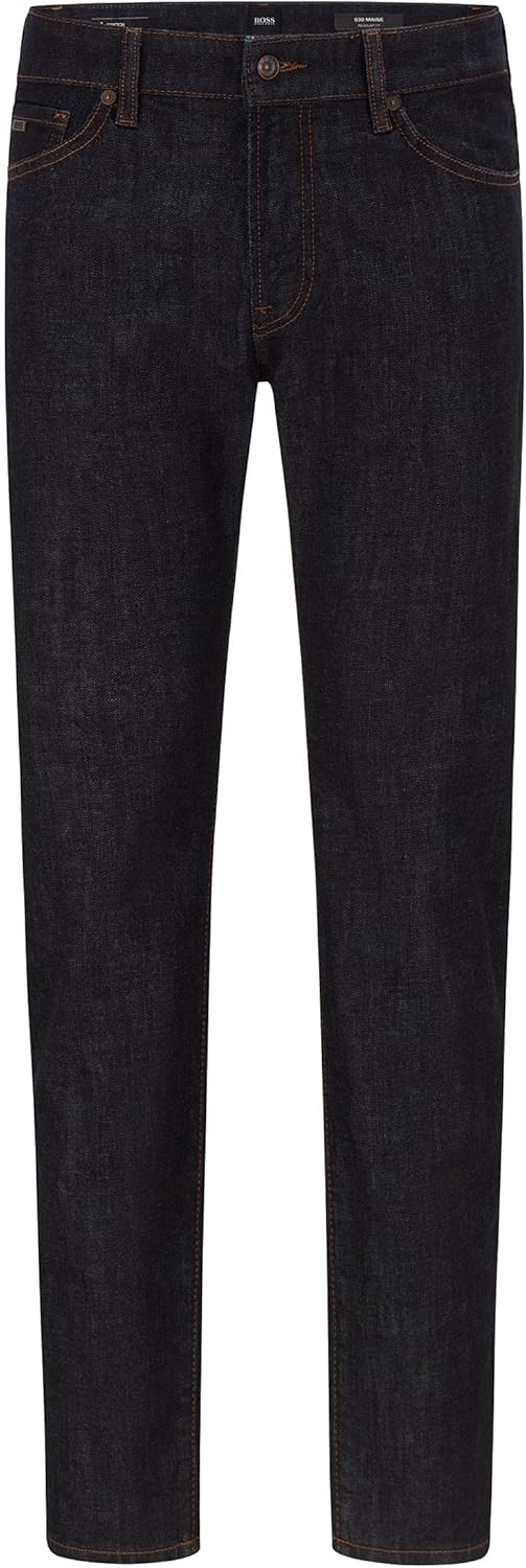 BOSS Herren Maine Bc-c Straight Jeans 36 Dark Blue408, 36 Dark Blue408