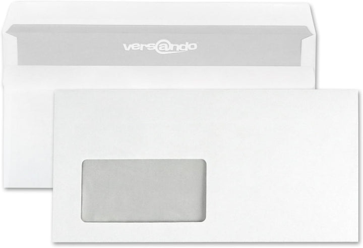 versando 1.000 Briefumschläge DIN lang mit Fenster mF selbstklebend sk Fensterbriefumschläge 22 x 11