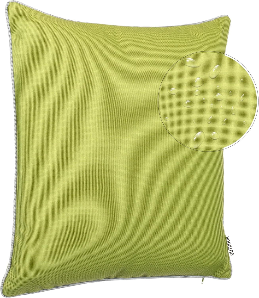 Brandsseller Outdoor Garten Kissen Dekokissen mit Paspel - Garngefärbt Uni Schmutz- und Wasserabweis