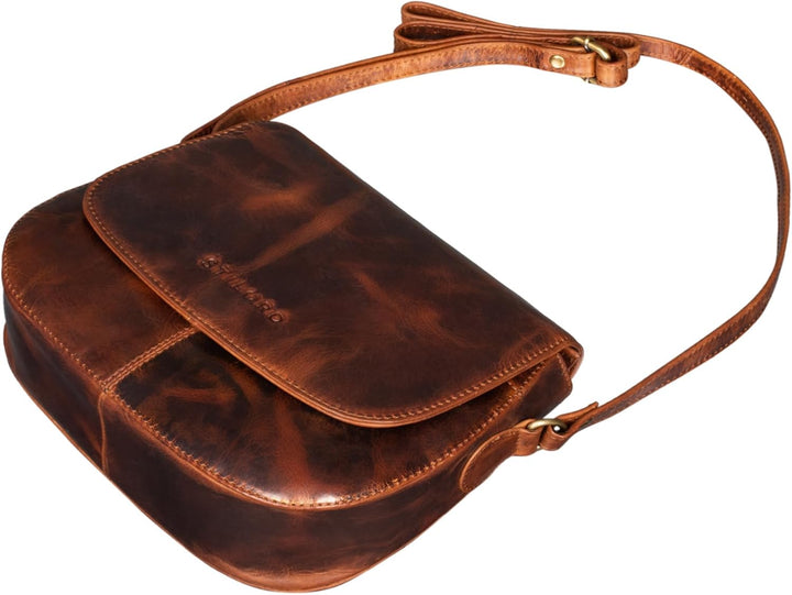 STILORD 'Savannah' Umhängetasche Damen Leder Handtasche kleine Schultertasche Crossbody Bag Ausgehta