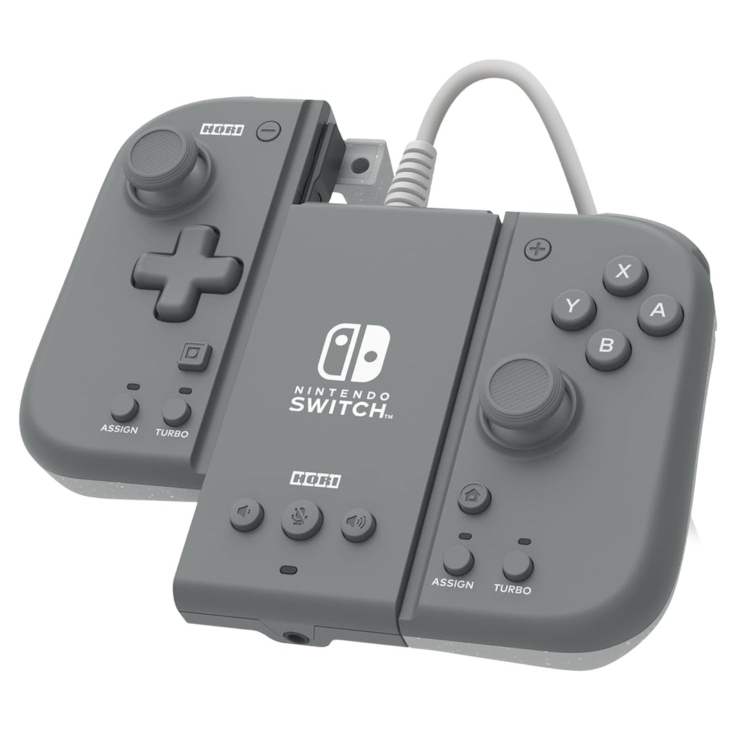 HORI Split Pad Compact Adapter Set (Schiefergrau) für Nintendo Switch/OLED - Ergonomischer Controlle