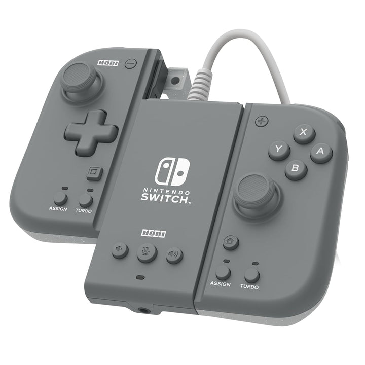 HORI Split Pad Compact Adapter Set (Schiefergrau) für Nintendo Switch/OLED - Ergonomischer Controlle
