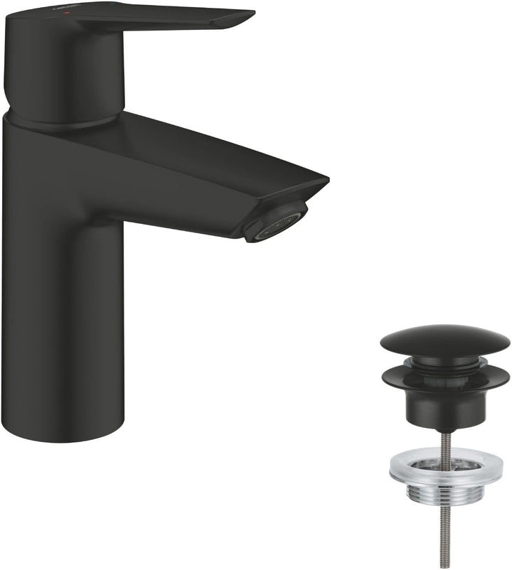 GROHE Start - Einhand-Waschtischbatterie (wassersparend, S-Size, mit Temperaturbegrenzer), matt schw