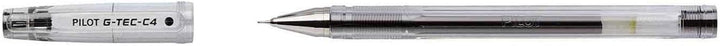 Pilot G Tec C4 Gelschreiber Micro 0,4 mm Schreibspitze 0,2 mm Strichbreite 12 Stück schwarz, schwarz