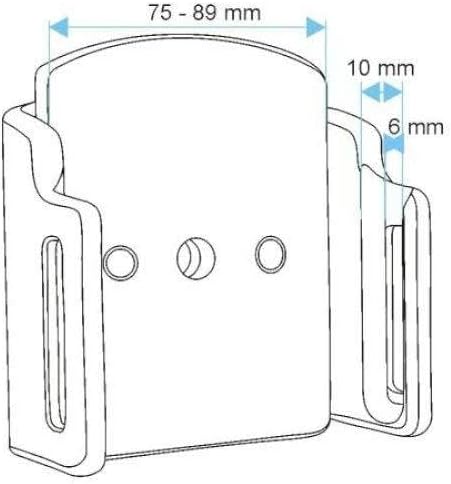 Brodit 511479 Universeller passiver Handyhalter (Breite: 75-89 mm, Dicke: 6-10 mm) Single, Single