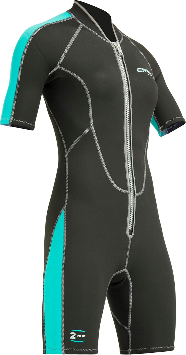 Cressi Lido Lady Shorty Wetsuit 2mm - Damen Neoprenanzug Shorty Neopren 2mm für alle Wassersportarte
