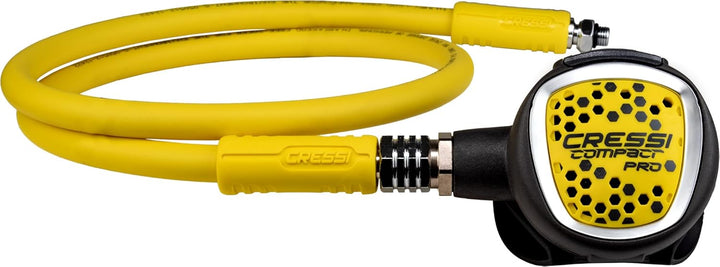 Cressi Octopus zum Tauchen - Premium Octopus mit gelber Röhre Compact Pro, Compact Pro